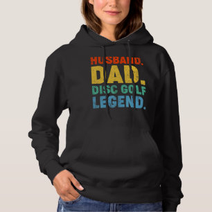 Mens Vintage Style Husband Dad Disc Golf Legend Fa Hoodie