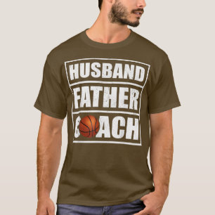 Mens Vintage Style Husband Father Basketball Coach T-Shirt