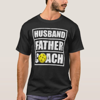 Mens Vintage Style Husband Father Pickleball Coach T-Shirt