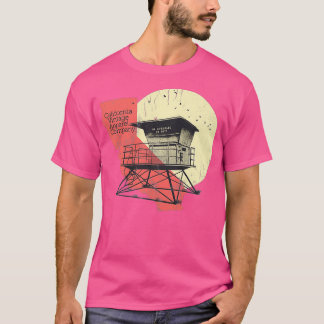 Mens Vintage Style Surf Lifeguard Tower T-Shirt