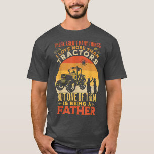 Mens Vintage Tractor Lovers Funny Farmer Father's  T-Shirt