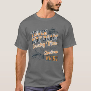 Mens Vintage Truck Dirt Roads Country Music Southe T-Shirt