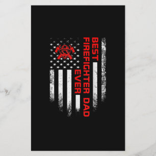 Mens Vintage USA American Flag Best Firefighter Flyer