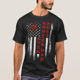 Mens Vintage USA American Flag Best Roofer Dad Eve T-Shirt
