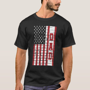 Mens Vintage Usa American Flag Dad 60th For Fathe T-Shirt
