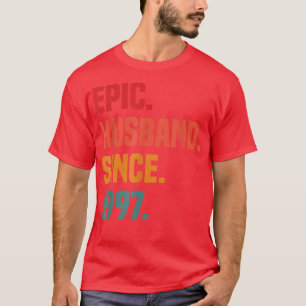 Mens Vintage Wedding Anniversary Epic Husband Sinc T-Shirt