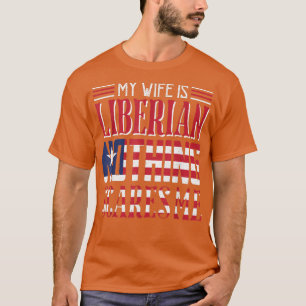 Mens Vintage Wife Is Liberian Nothing Scares Me Li T-Shirt