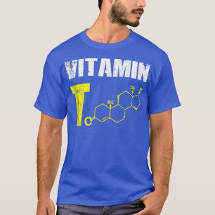 Mens Vitamin T Testosteron Bodybuilding Gym Fitnes T-Shirt