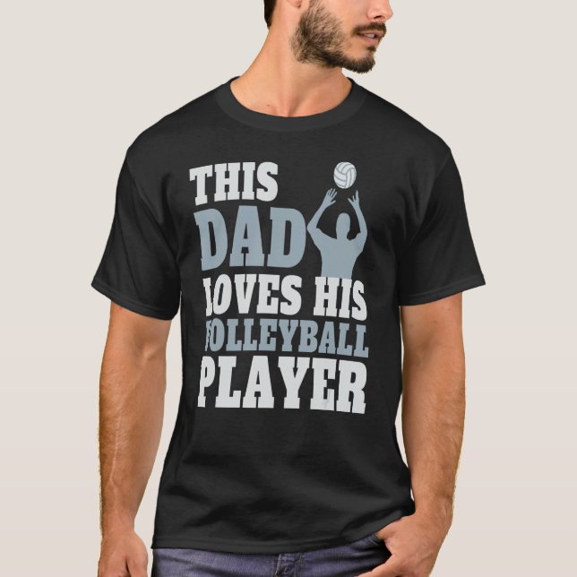 Mens   Volleyball Dad Saying Volleyball Players Da T-Shirt (Front)