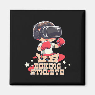 Mens Vr Boxing Athlete Virtual Reality Gamer Graph Magnet
