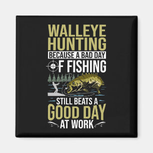 Mens walleye hunter walleye fisherman hunting magnet