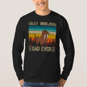 Mens Walrus Vintage Best Walrus Dad Ever Father's T-Shirt