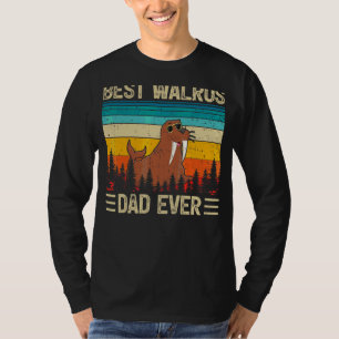 Mens Walrus Vintage Best Walrus Dad Ever Father's T-Shirt