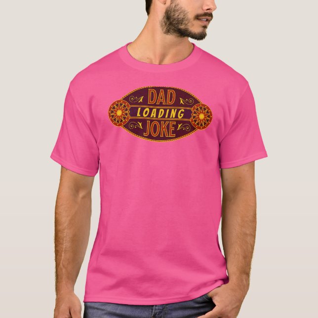 Mens  Warning Dad Joke Loading Daddy Father's Day T-Shirt (Front)