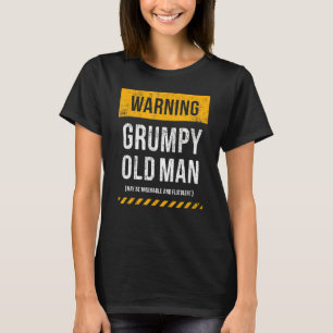 Mens 'warning Grumpy Old Man' Tee