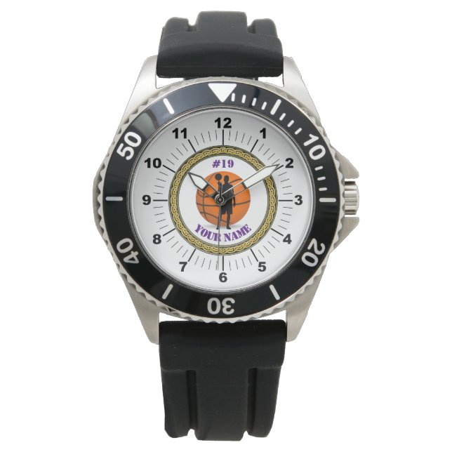 Men's Watch Custom Basketball - Add name/Number (Front)