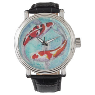 Mens watch. Japanese Koi Karp Design Watch