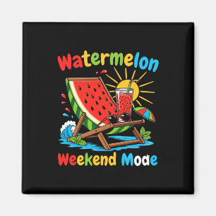 Mens watermelon weekend mode tropical summer vibes magnet