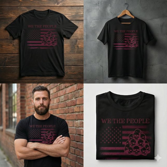 Men's We The People American Flag T-Shirt (Creator Uploaded)