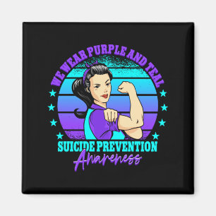 Mens Wear Purple And Teal Suicide Prevention Magnet