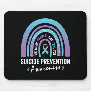 Mens Wear Teal Purple For Suicide Prevention Mouse Mat