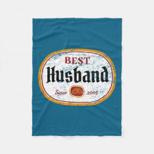 Mens Wedding Anniversary Husband Since Design Fleece Blanket