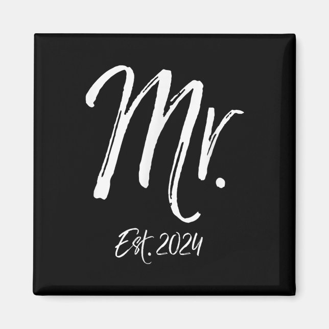 Mens Wedding Anniversary Idea Gift For Husband Mr. Magnet (Front)