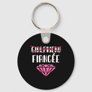 Mens Wedding Announcement Engaged Girlfriend Key Ring