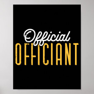 Mens Wedding Day Clerical Officiant Ordained Poster