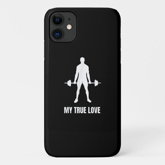 Mens Weightlifter Barbell Training Workout Outfit Case-Mate iPhone Case (Back)