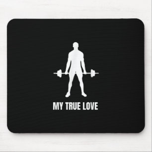 Mens Weightlifter Barbell Training Workout Outfit Mouse Mat