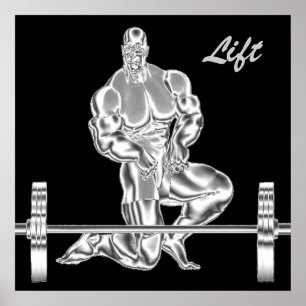Mens Weightlifting Poster
