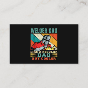 Mens Welder Dad Like A Regular Dad But Cooler Fath Business Card