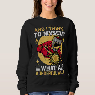 Mens Welding Vintage Blacksmith Dad Worker  Welder Sweatshirt