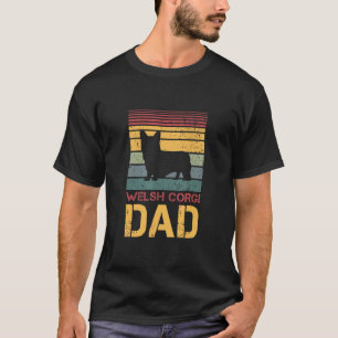 Mens Welsh Corgi Dad Vintage Dog Dogs Paw Paws Dog T-Shirt