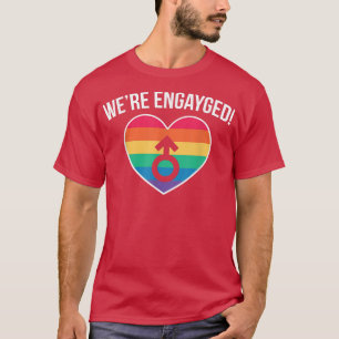 Mens Were EnGAYged LGBT Gay Marriage Groom  T-Shirt