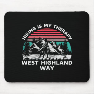 Mens west highland way hiking is therapy outdoors mouse mat