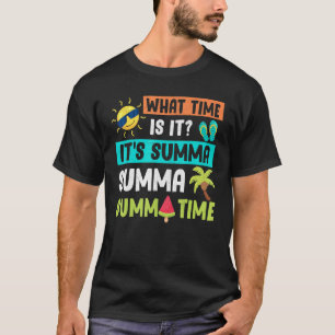 Mens What Time Is It Summa Summer Time Boys Kids G T-Shirt