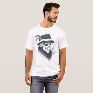 Mens white old skull tee