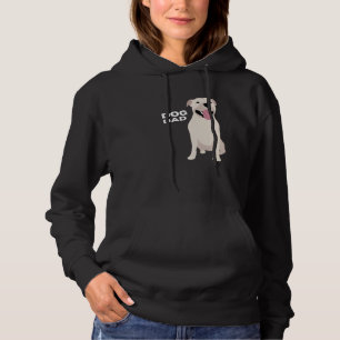 Mens White Staffordshire Bull Terrier Dog Dad Man Hoodie