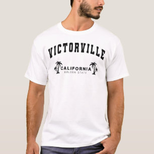 Men's White Victorville, California, Golden State T-Shirt