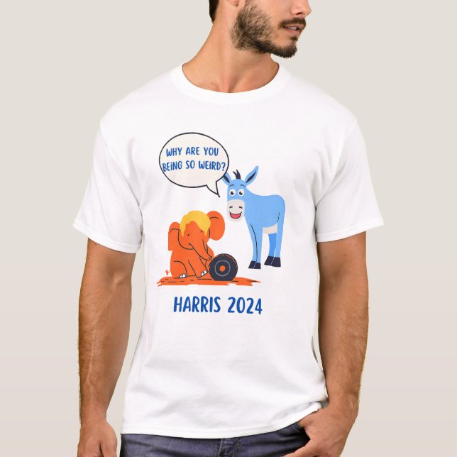 Mens Why are you being so weird t-shirt (Front)