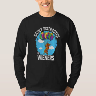 Mens Wiener Dad Dachshund Dog Easily Distracted By T-Shirt