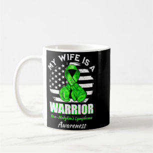 Mens Wife Is A Warrior Non-Hodgkins Lymphoma Coffee Mug