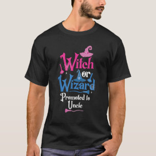 Mens Witch or Wizard Promoted To Uncle Gender Reve T-Shirt