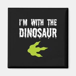 Mens with the dinosaur couple outfit funny magnet