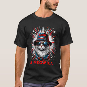Mens Women Ameowica Funny Patriotic Cat Meowica 4t T-Shirt