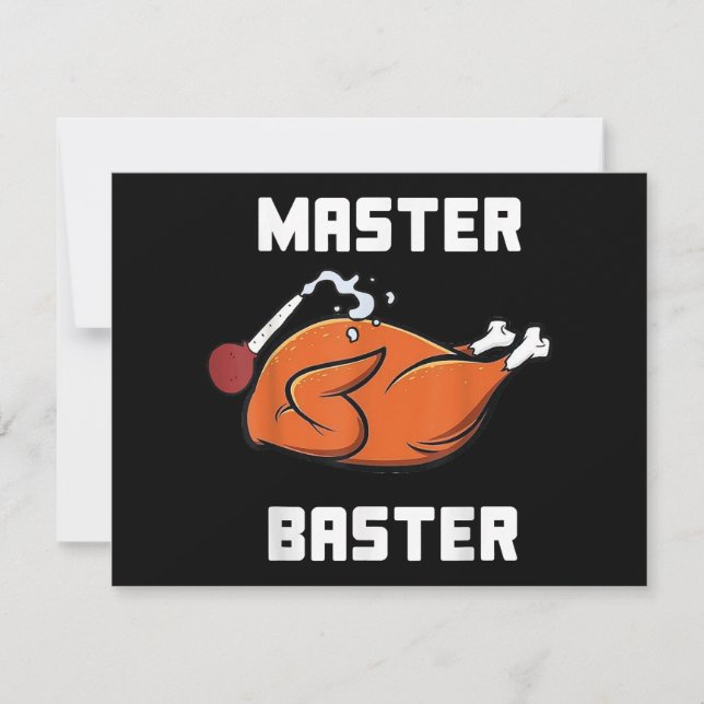Mens Women Master Baster Funny Turkey Baster Thank (Front)