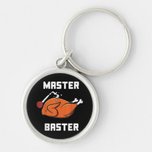 Mens Women Master Baster Funny Turkey Baster Thank Key Ring