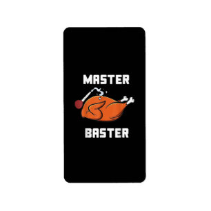 Mens Women Master Baster Funny Turkey Baster Thank Label